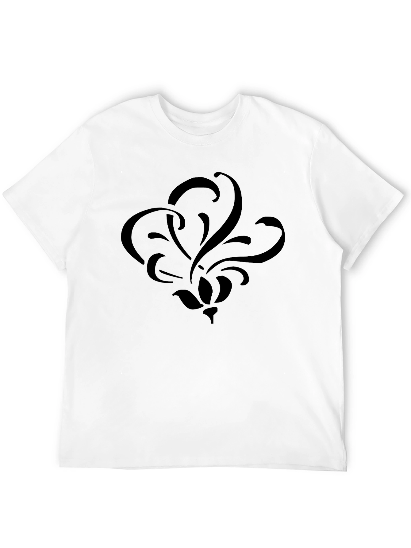Elegant Black Floral Graphic T-Shirt