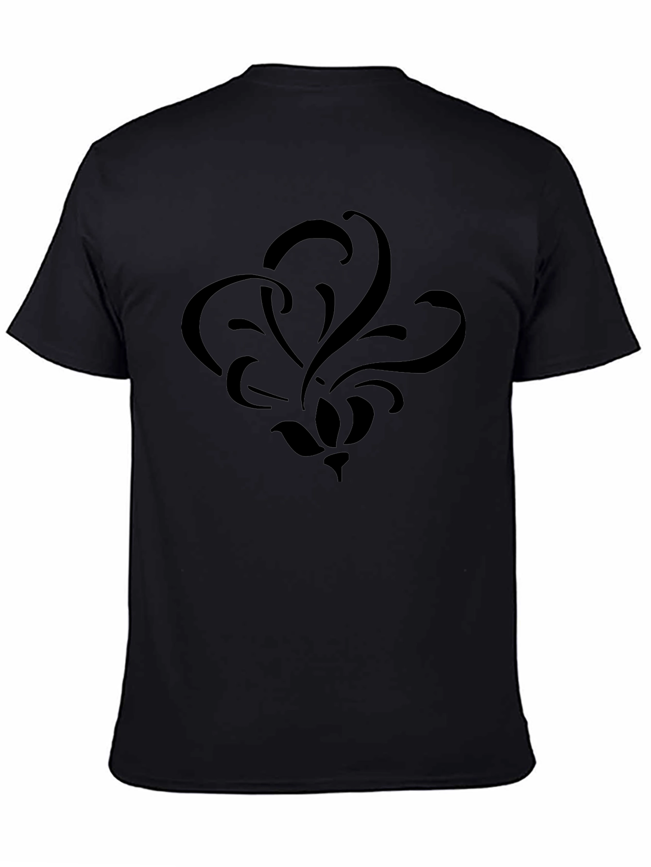 Elegant Black Floral Graphic T-Shirt