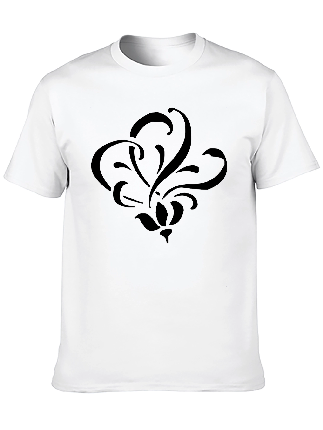 Elegant Black Floral Graphic T-Shirt