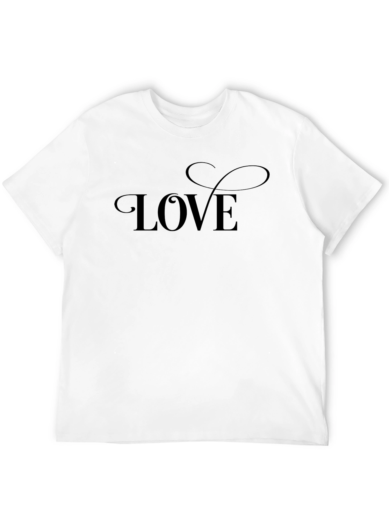 Love Script Black T-Shirt - Stylish Casual Wear