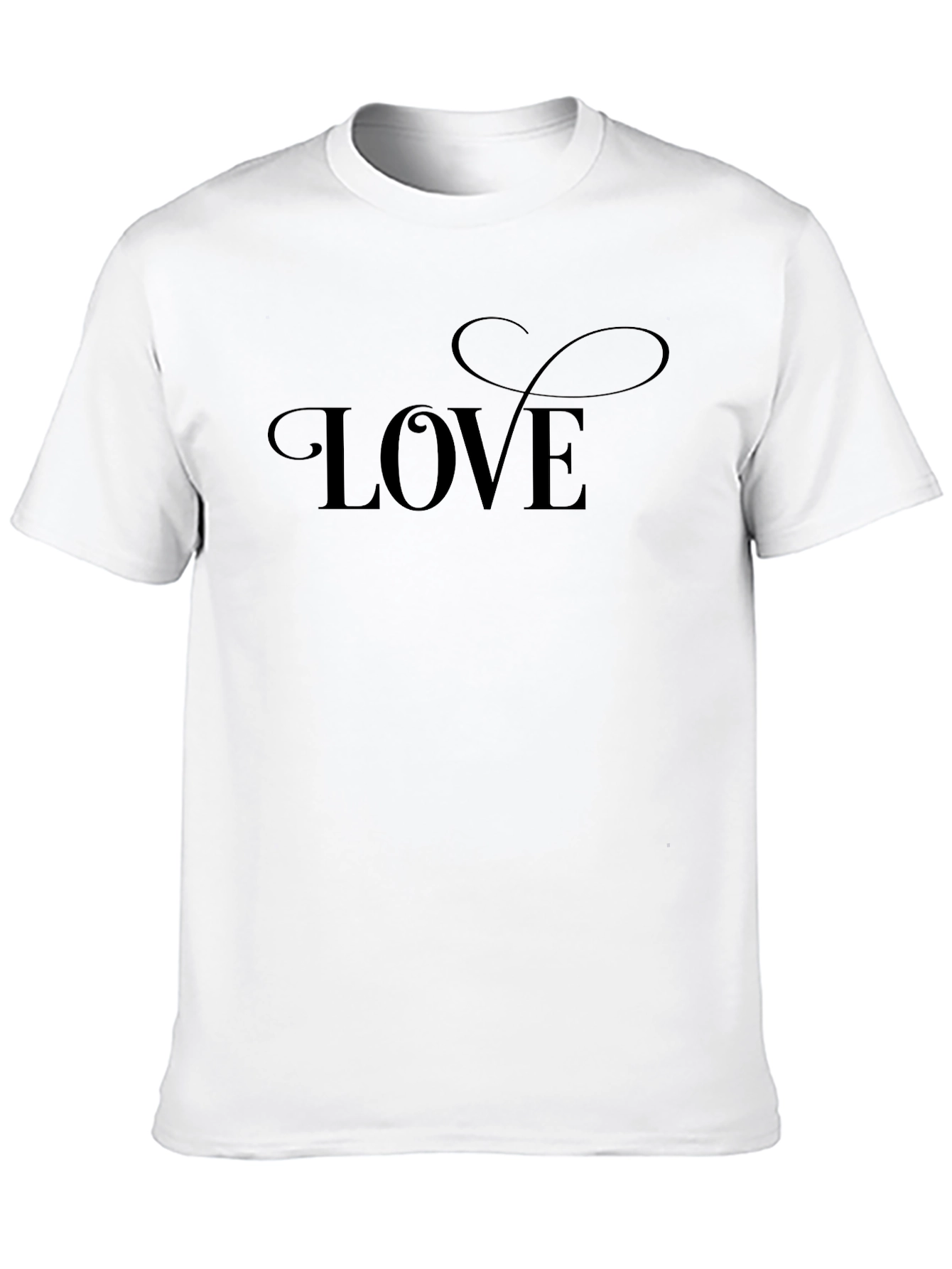 Love Script Black T-Shirt - Stylish Casual Wear