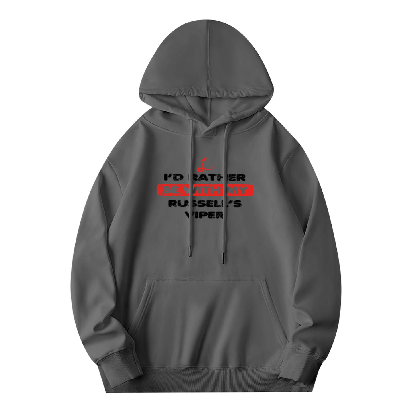 Car Enthusiast Russell¡¯s Viper Graphic Gray Hoodie, Men Relax Fit Hooded Top