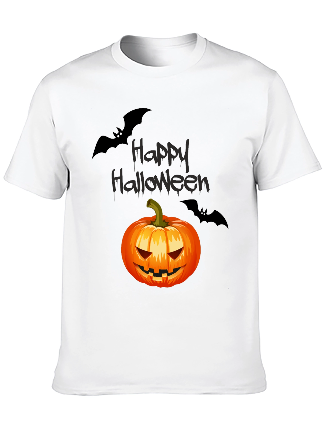 Happy Halloween Pumpkin & Bats T-Shirt