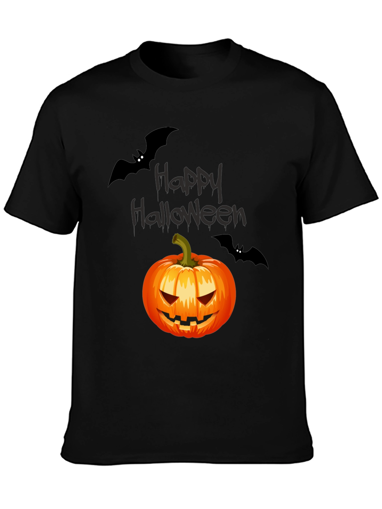 Happy Halloween Pumpkin & Bats T-Shirt