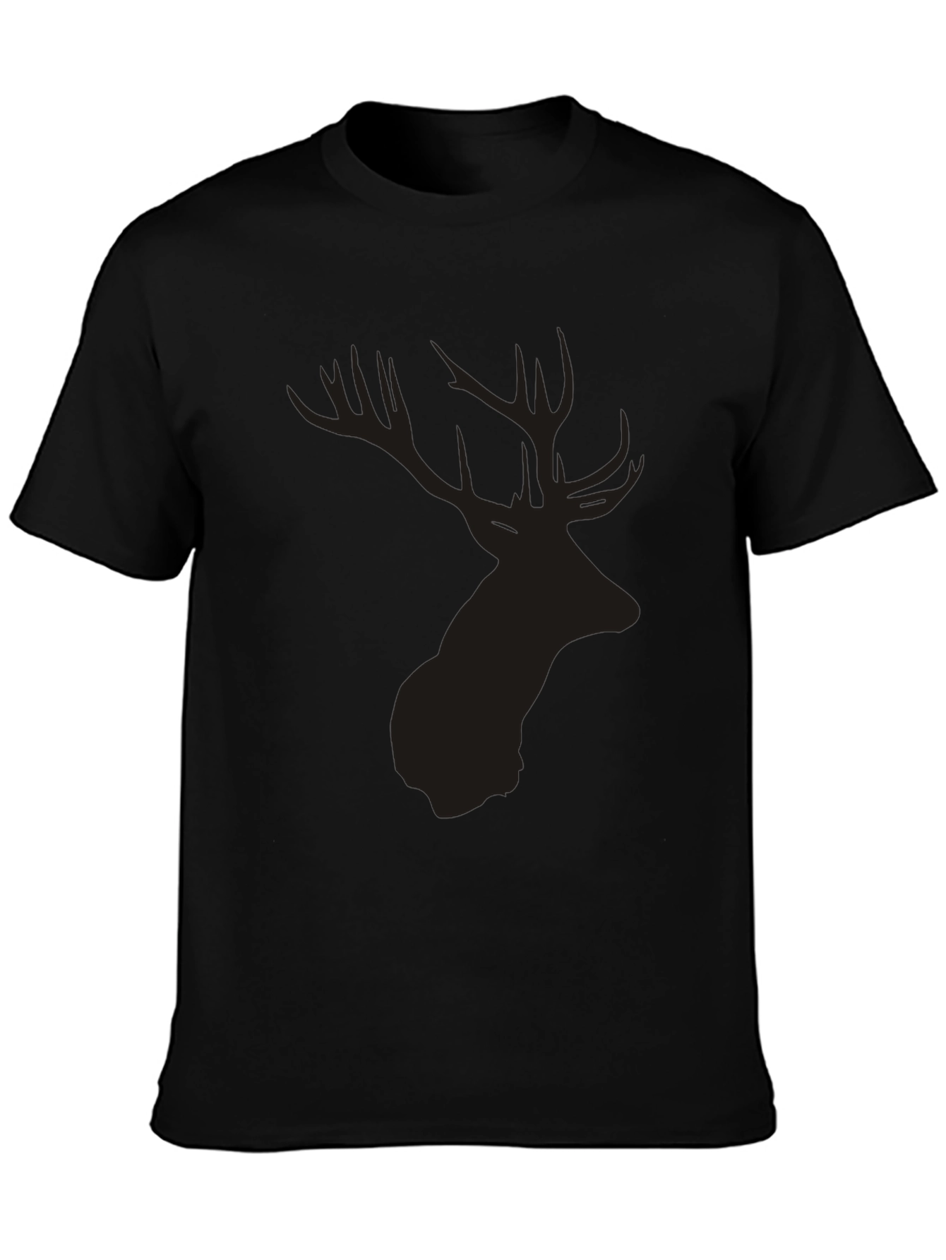 Black Deer Silhouette Graphic Tee
