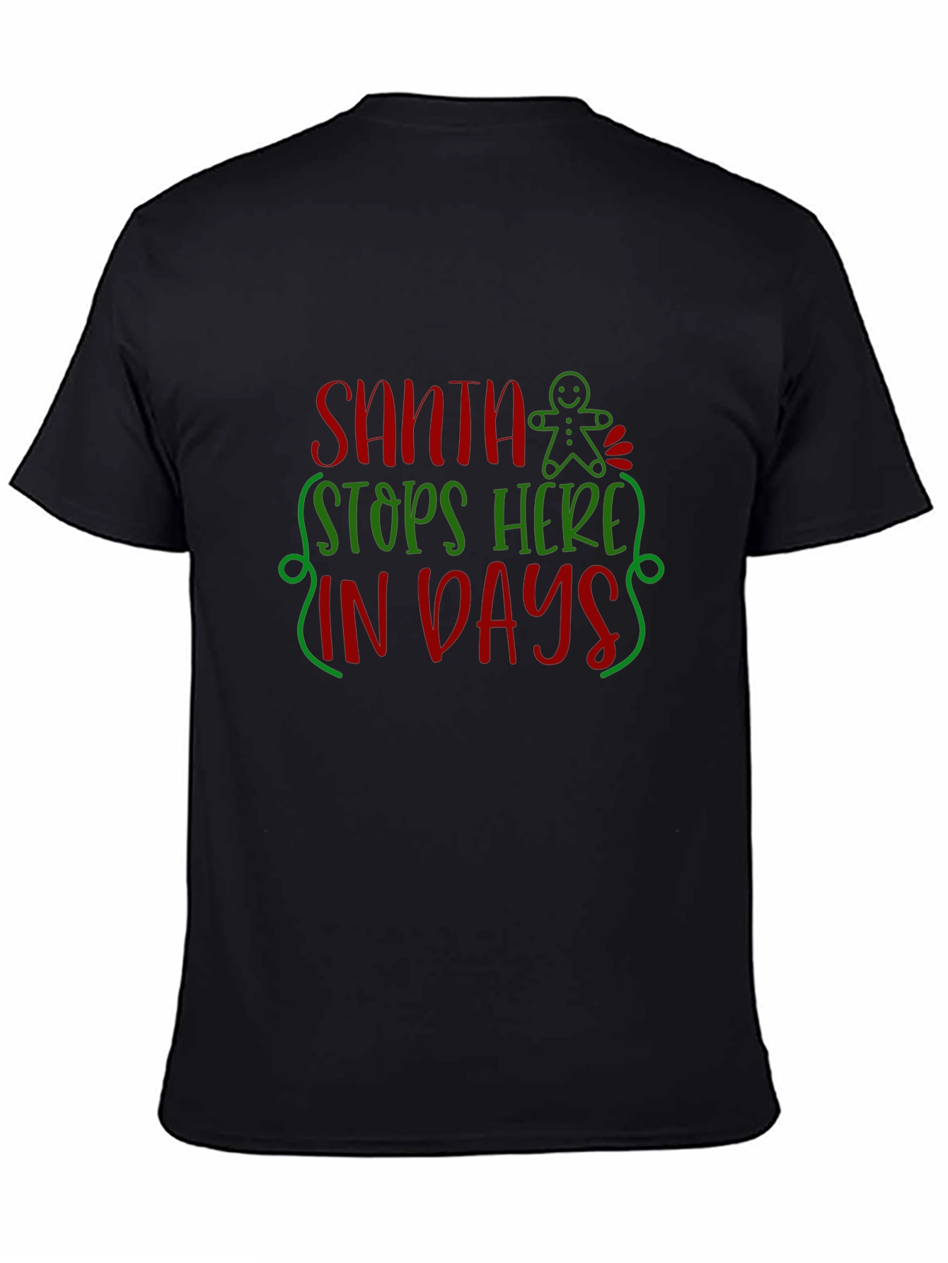 Santa Stops Here Christmas Graphic Tee