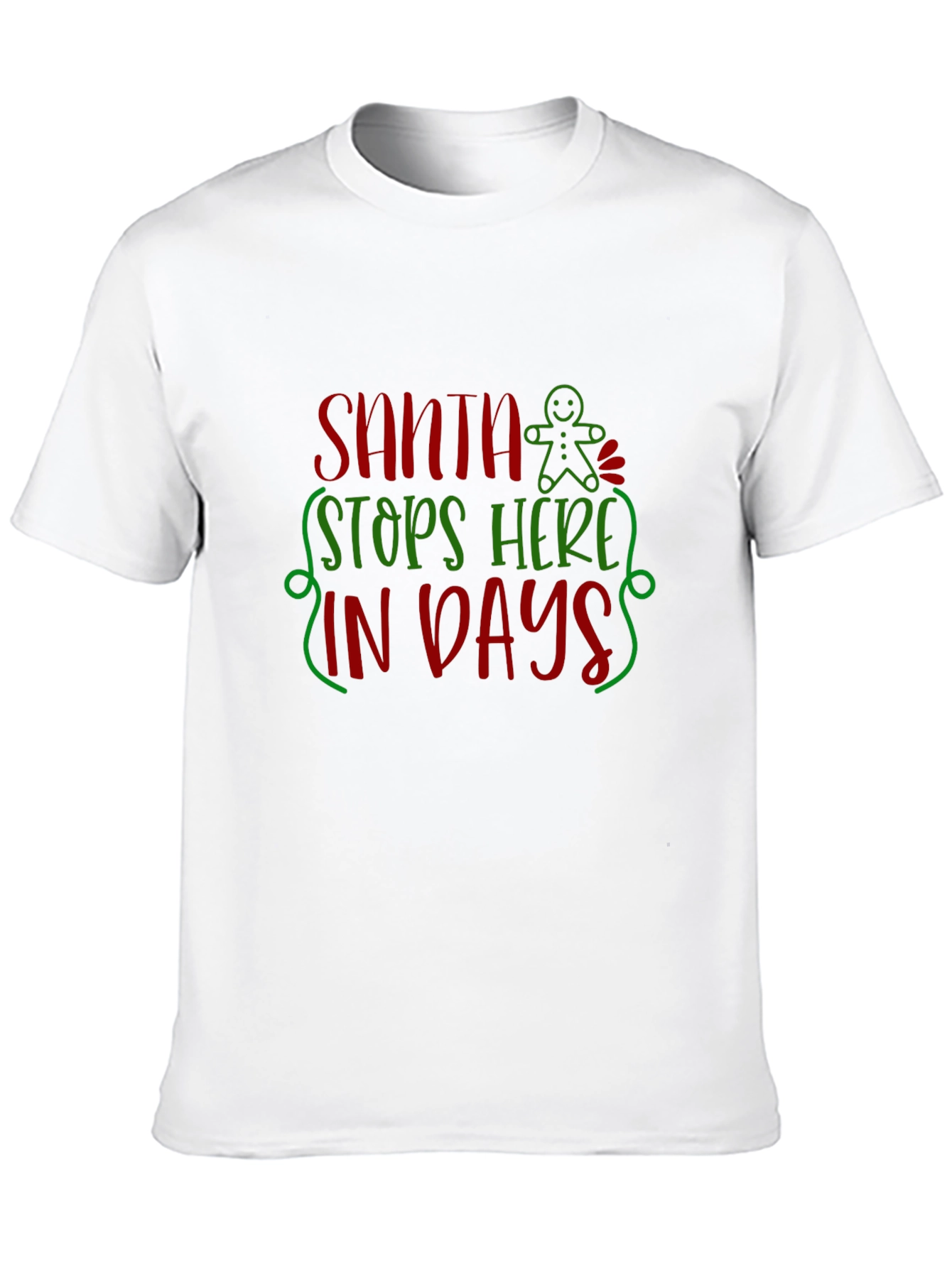 Santa Stops Here Christmas Graphic Tee
