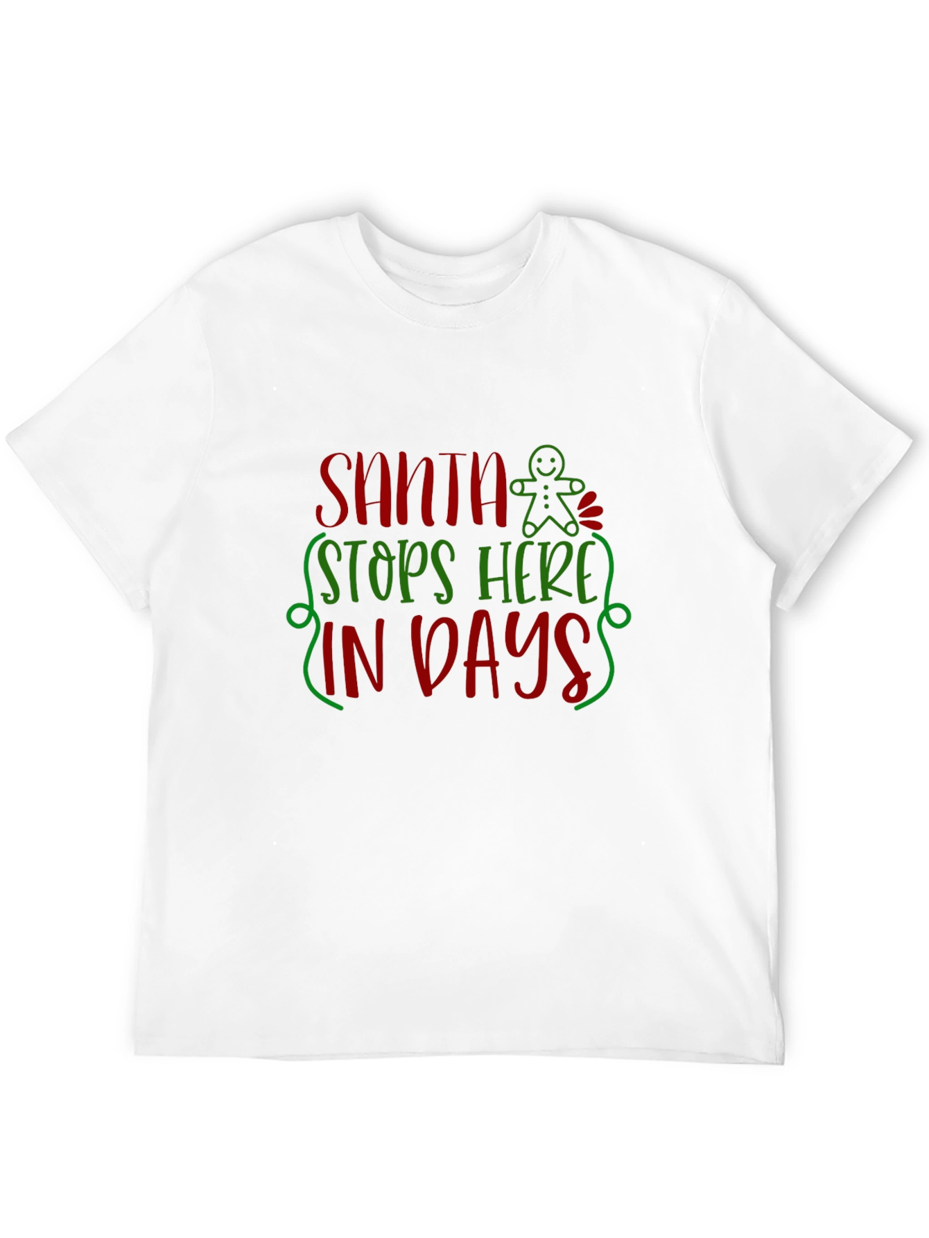 Santa Stops Here Christmas Graphic Tee