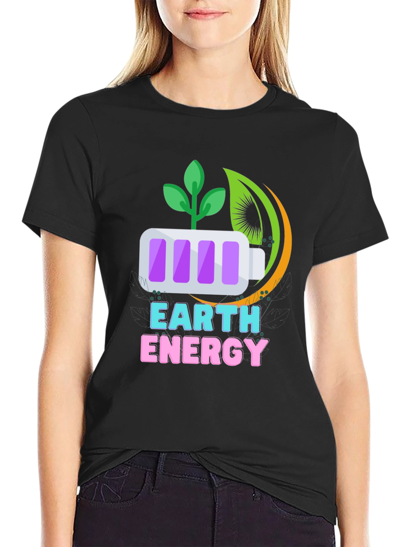 Earth Energy Graphic Tee - Sustainable Style