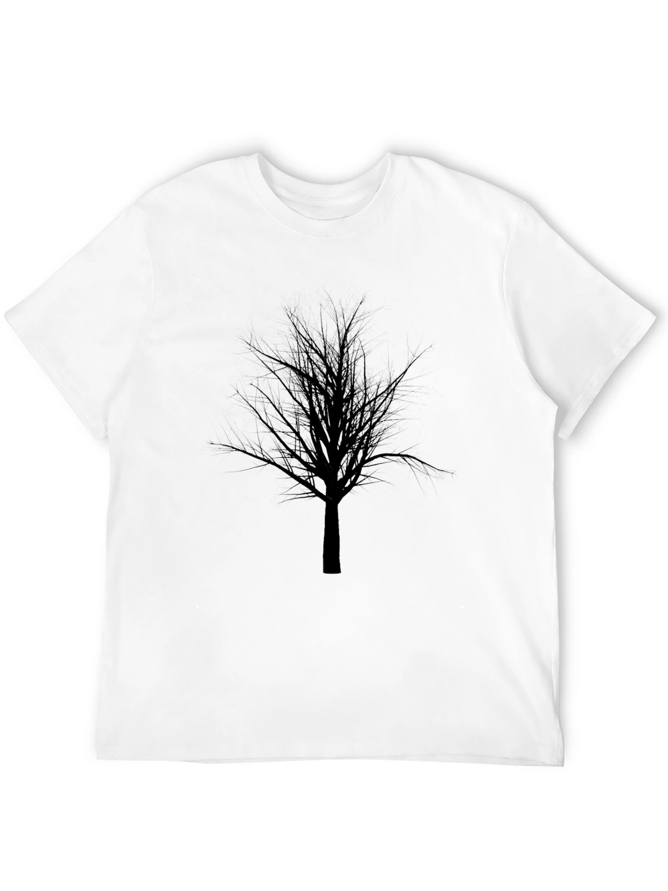 Mens Black T-Shirt with Tree Graphic