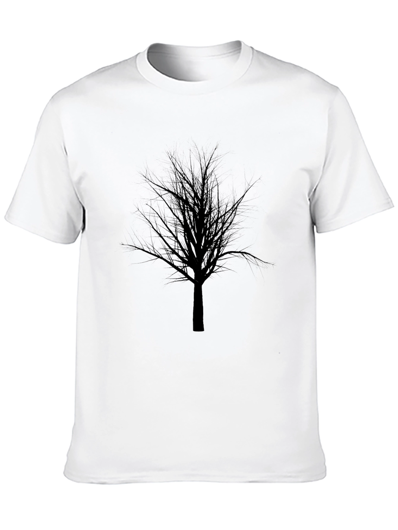 Mens Black T-Shirt with Tree Graphic