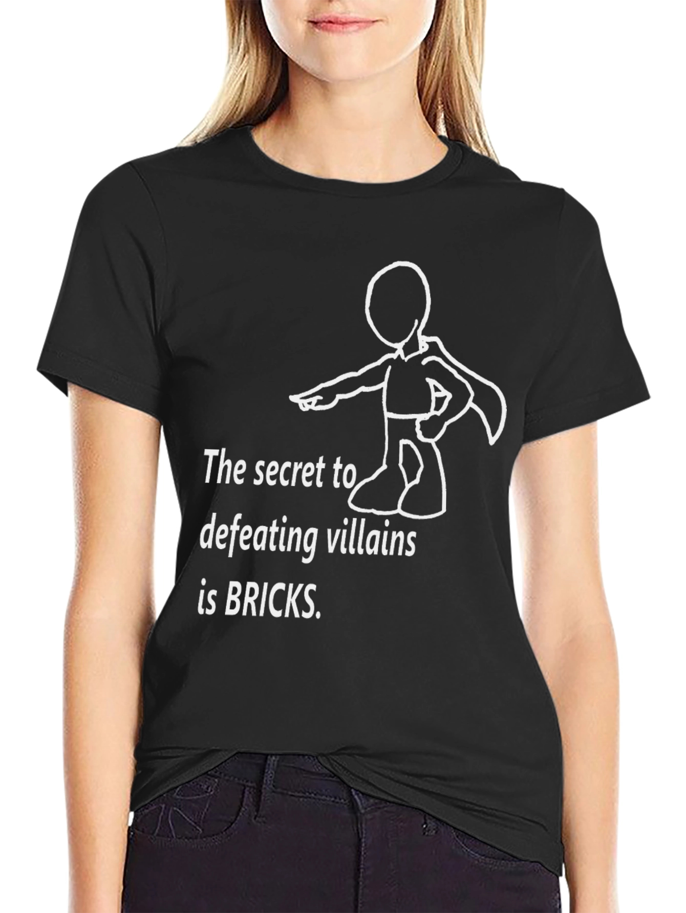 Secret to Defeating Villains Bricks T-Shirt