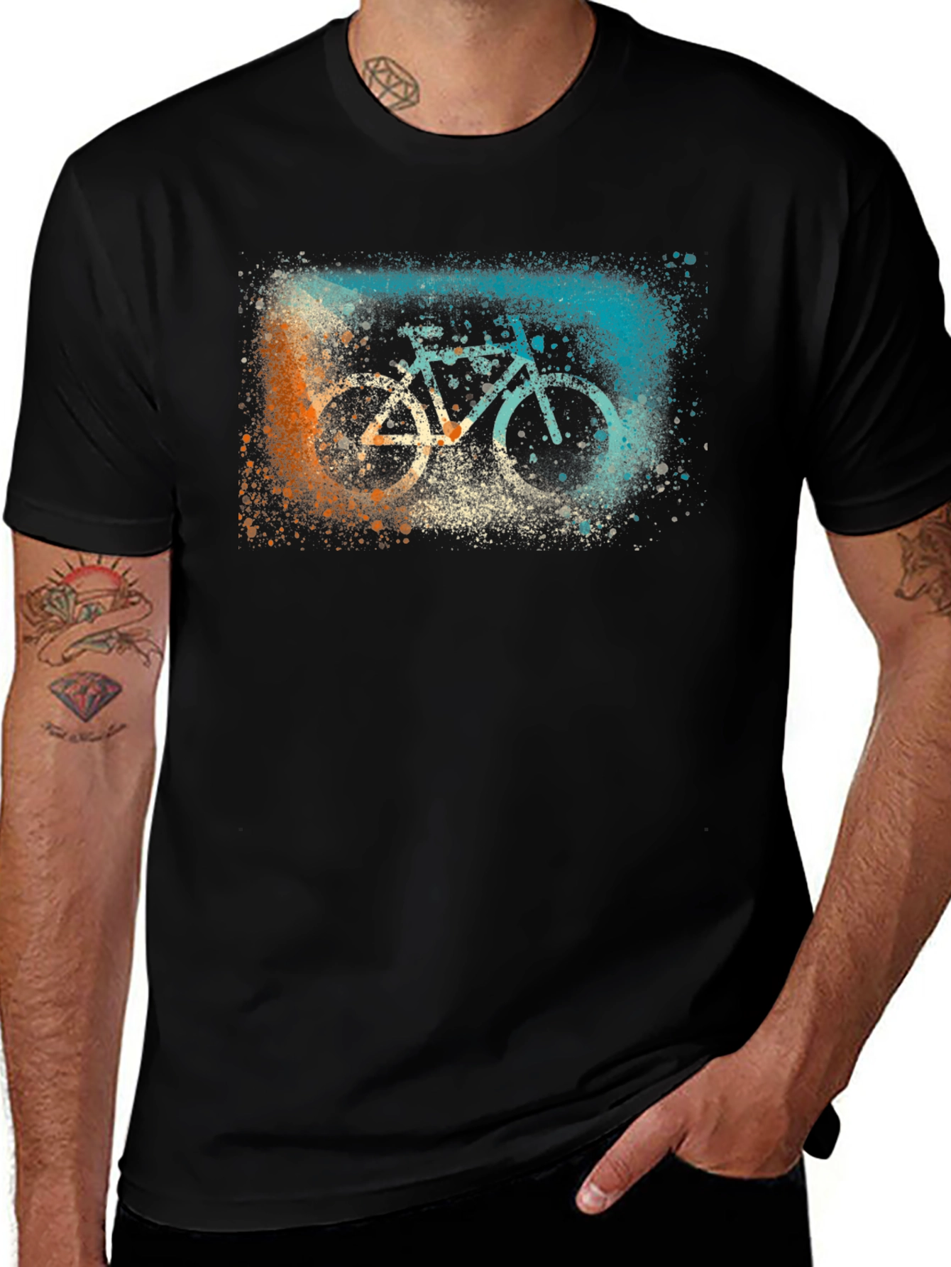 Bicycle Graphic Black T-Shirt