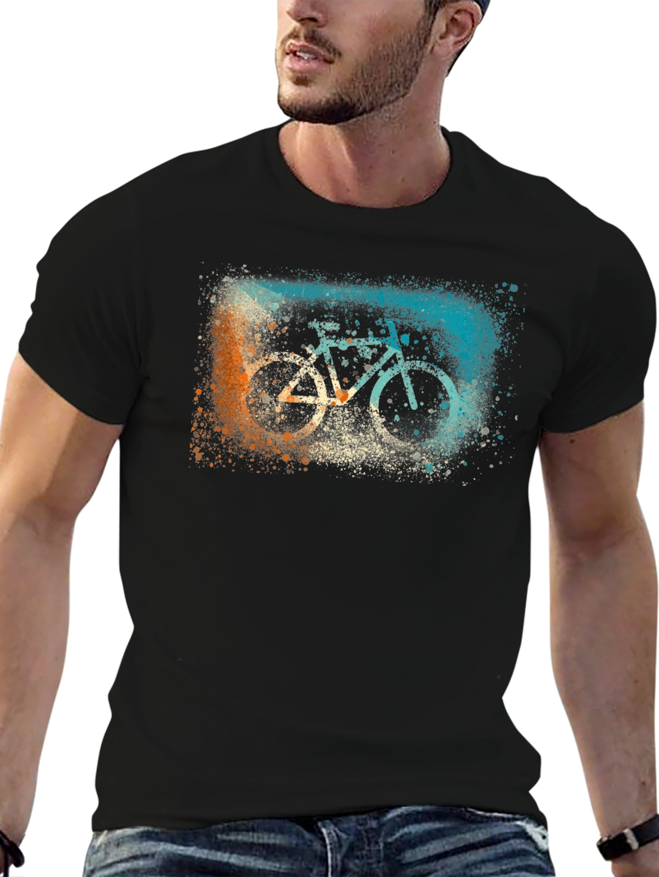 Bicycle Graphic Black T-Shirt