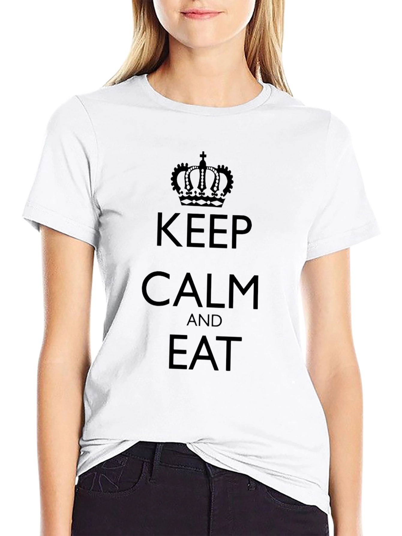 Keep Calm and Eat Black T-Shirt