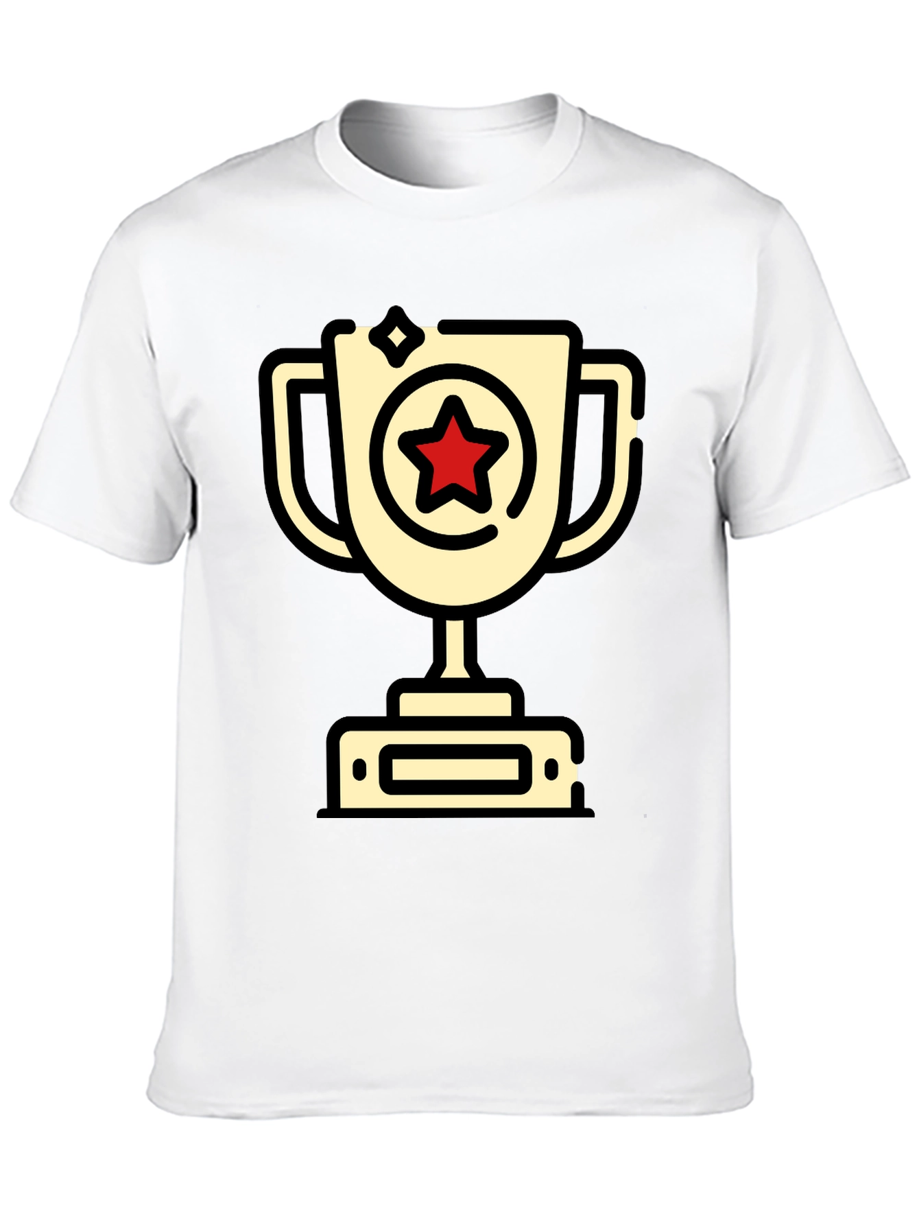 Winners Trophy T-Shirt - Champion Star Design