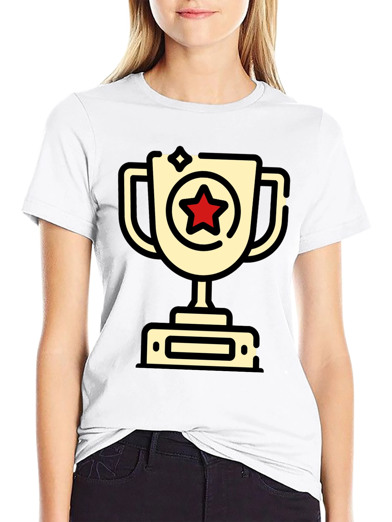 Winners Trophy T-Shirt - Champion Star Design