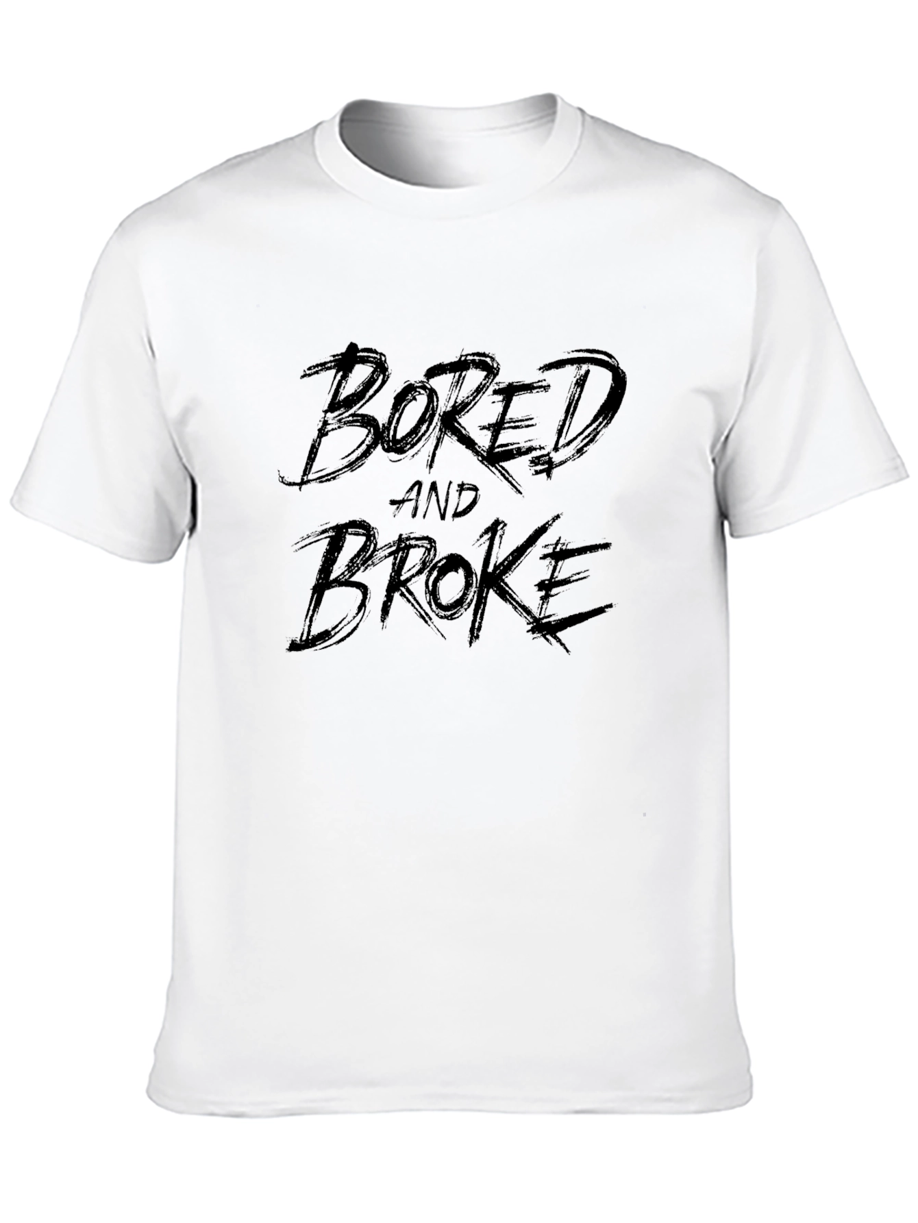 Bored and Broke Black Graphic T-Shirt