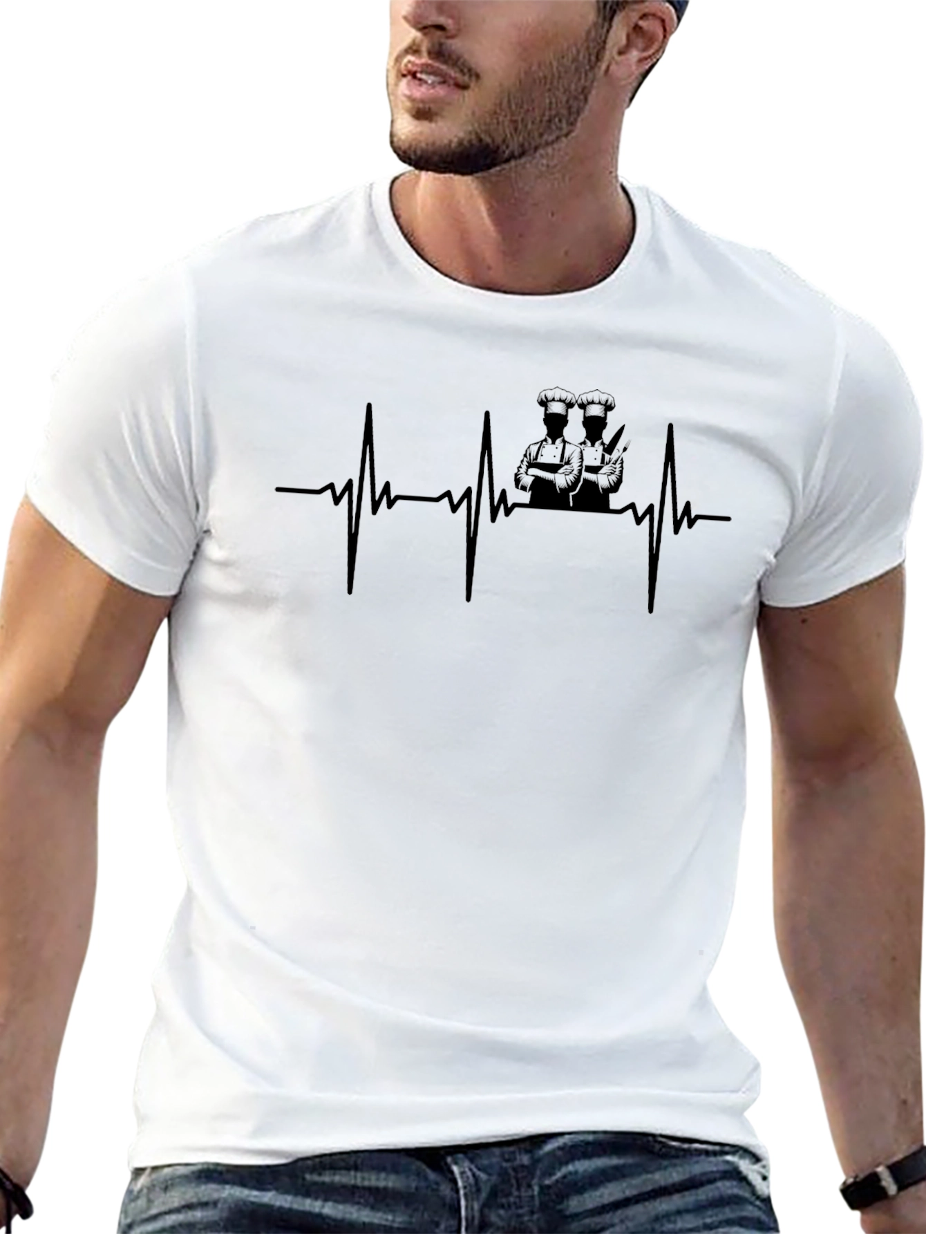 Chef Heartbeat T-Shirt - Culinary Love