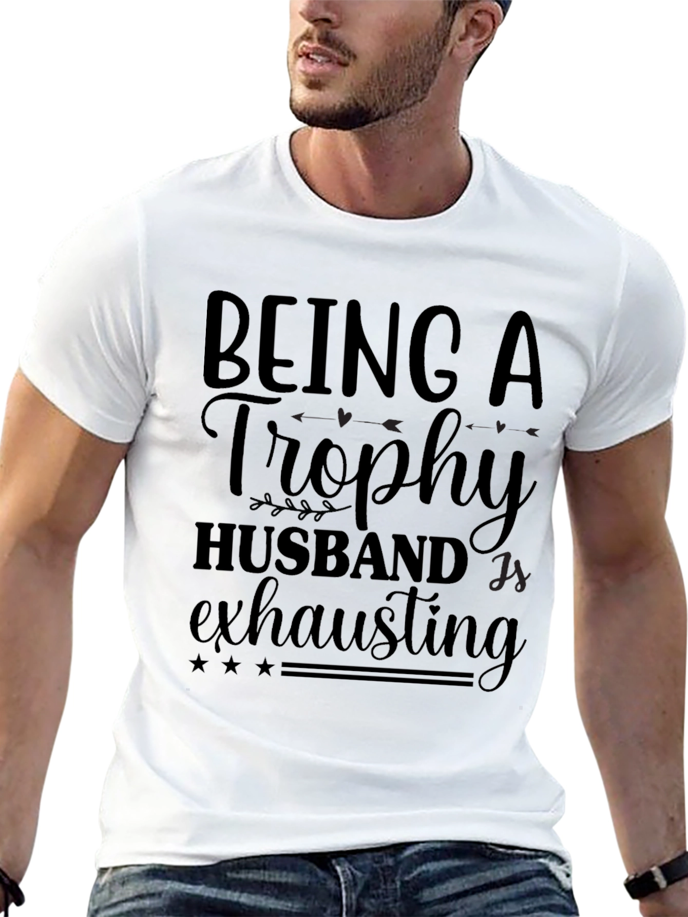 Trophy Husband Tee - Funny Sarcastic Husband T-Shirt