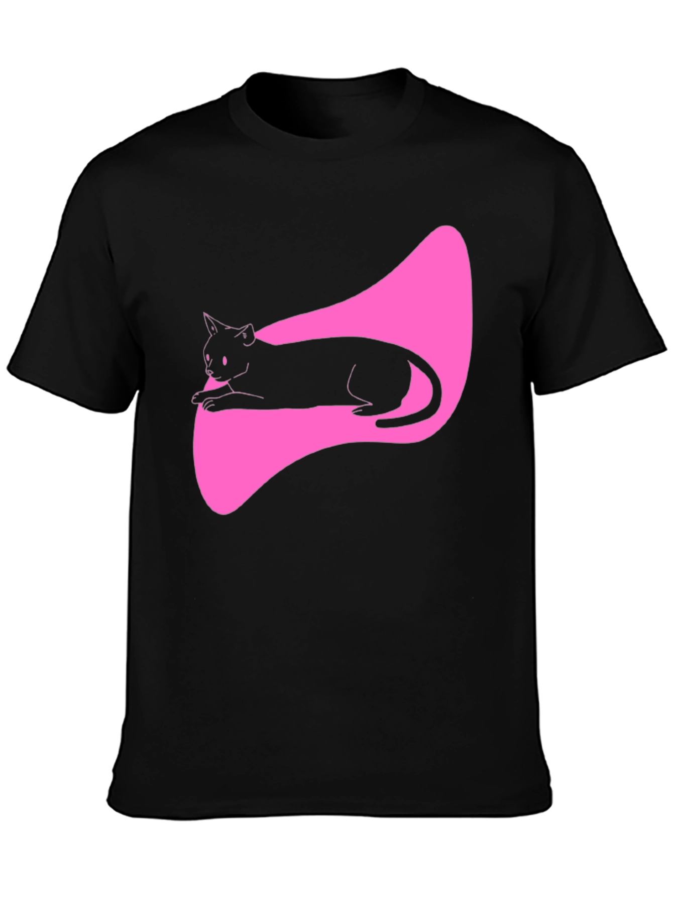 Black Cat Graphic Tee - Stylish Mens T-Shirt