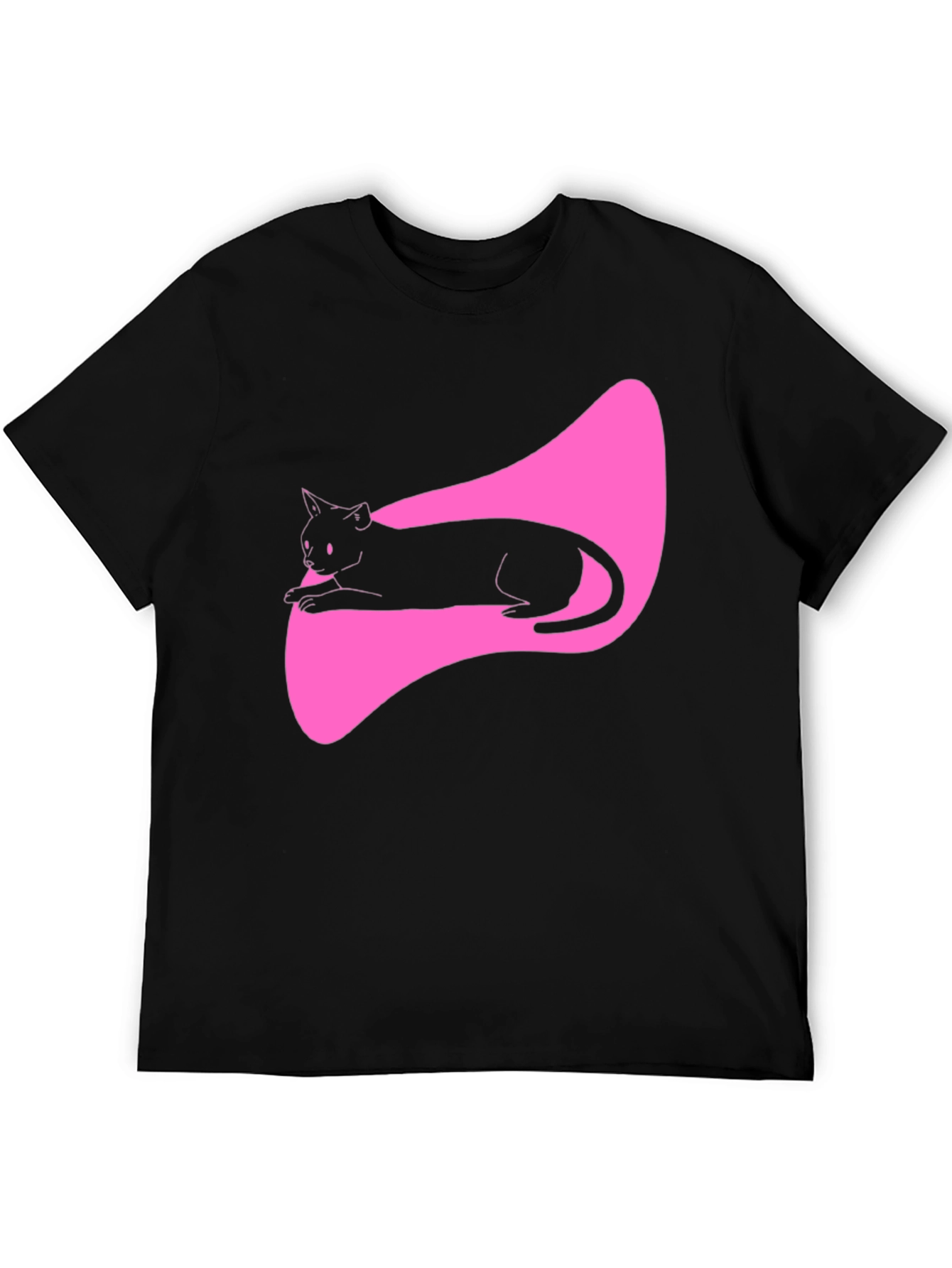 Black Cat Graphic Tee - Stylish Mens T-Shirt