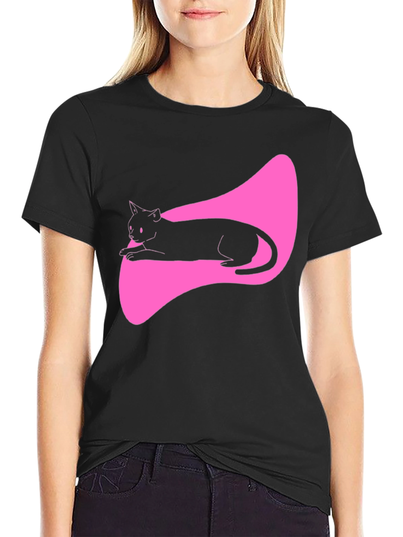 Black Cat Graphic Tee - Stylish Mens T-Shirt