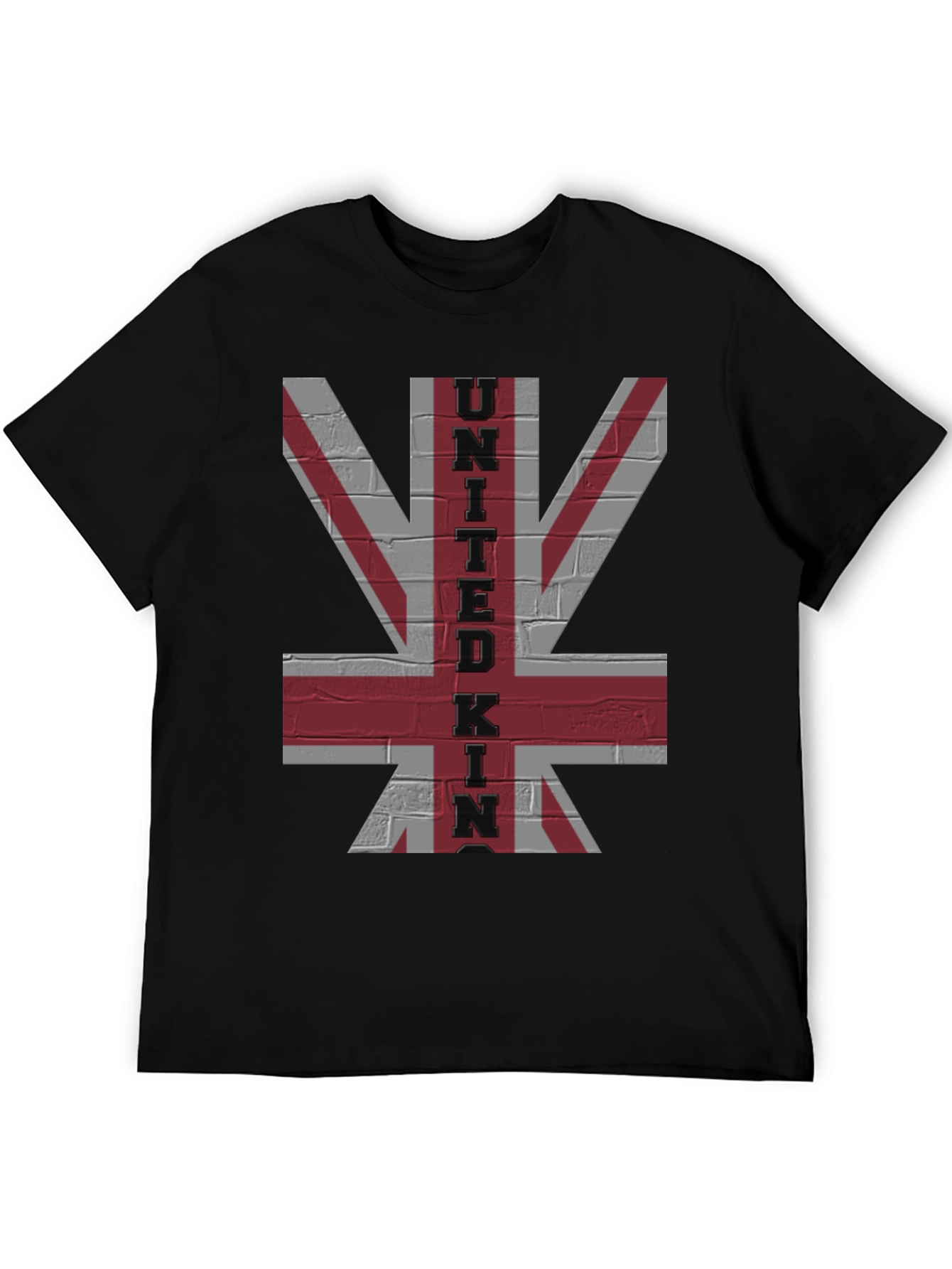 United Kingdom Flag Brick Wall Graphic Tee