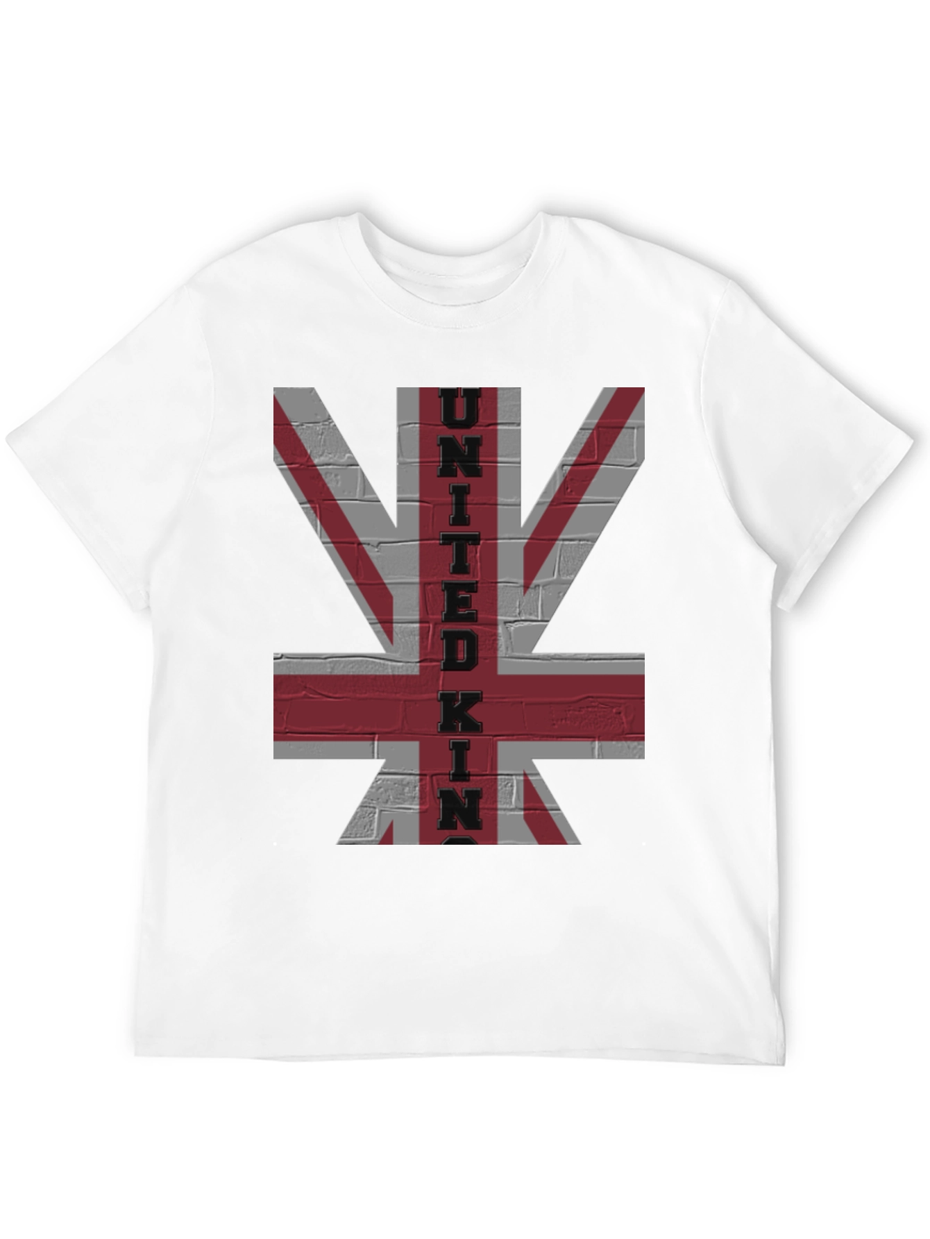 United Kingdom Flag Brick Wall Graphic Tee