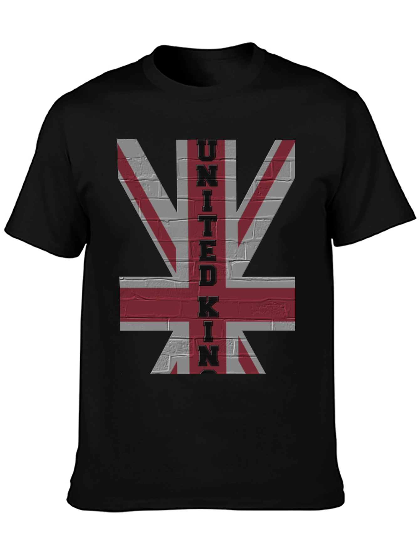 United Kingdom Flag Brick Wall Graphic Tee