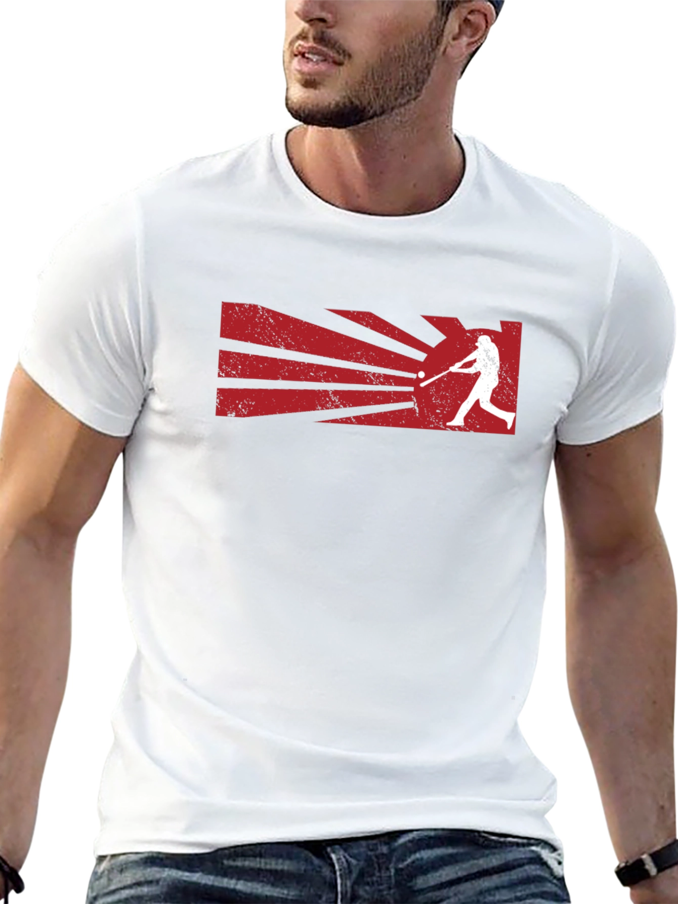 Baseball Batter Graphic Tee - Stylish Sports T-Shirt