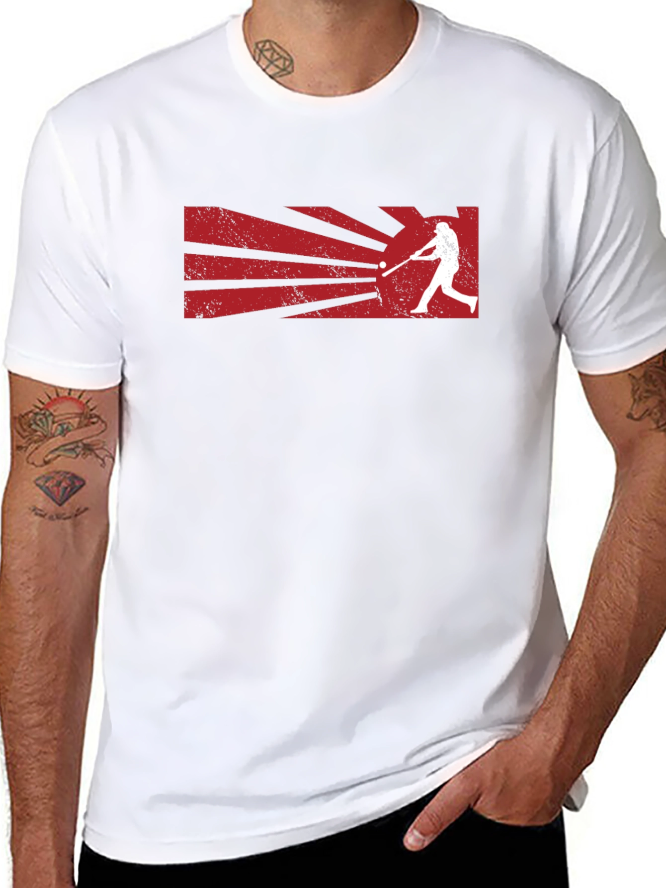 Baseball Batter Graphic Tee - Stylish Sports T-Shirt