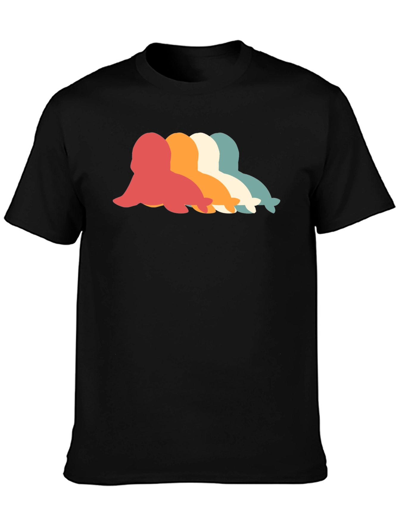 Retro Seal Graphic T-Shirt - Classic Black Tee