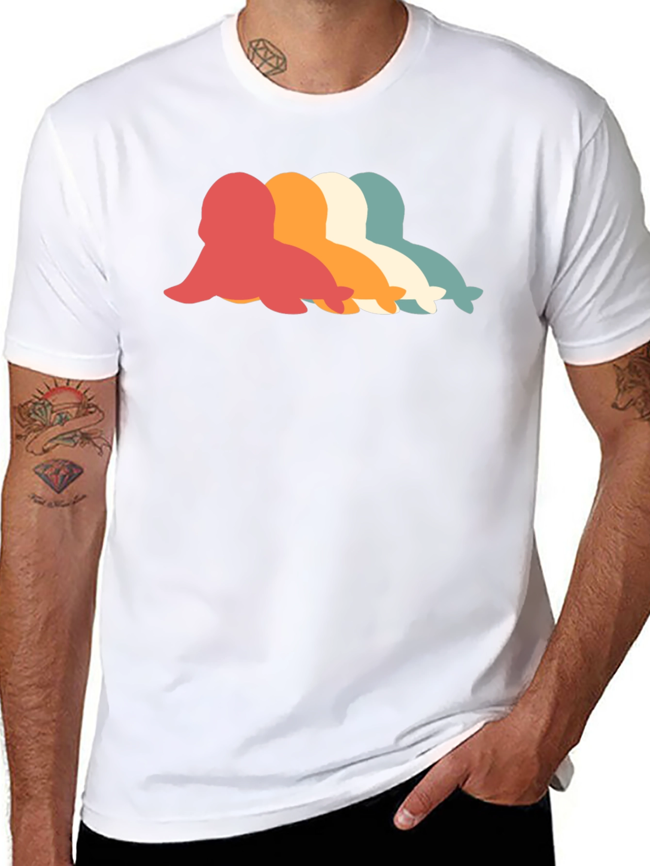 Retro Seal Graphic T-Shirt - Classic Black Tee