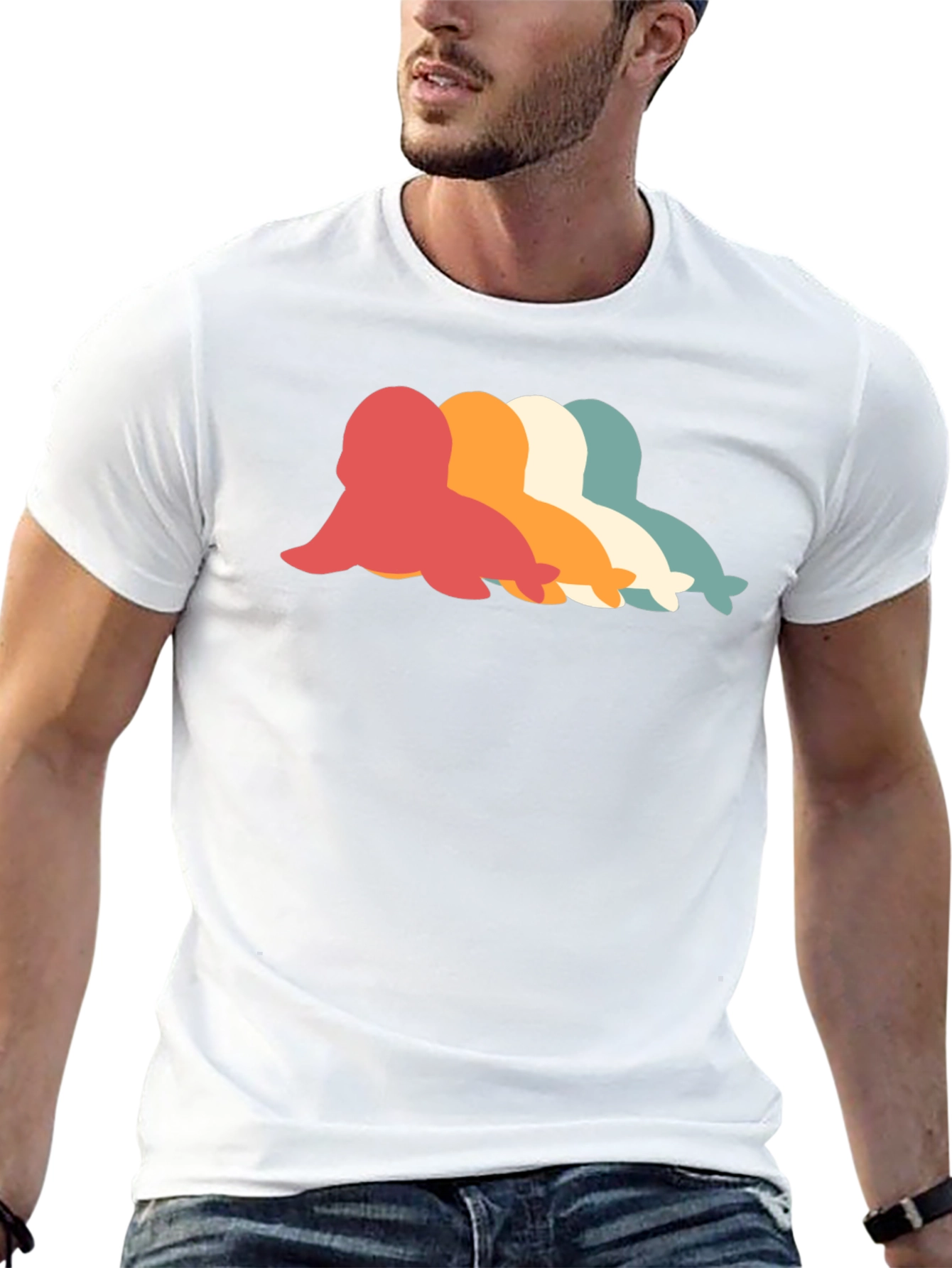 Retro Seal Graphic T-Shirt - Classic Black Tee