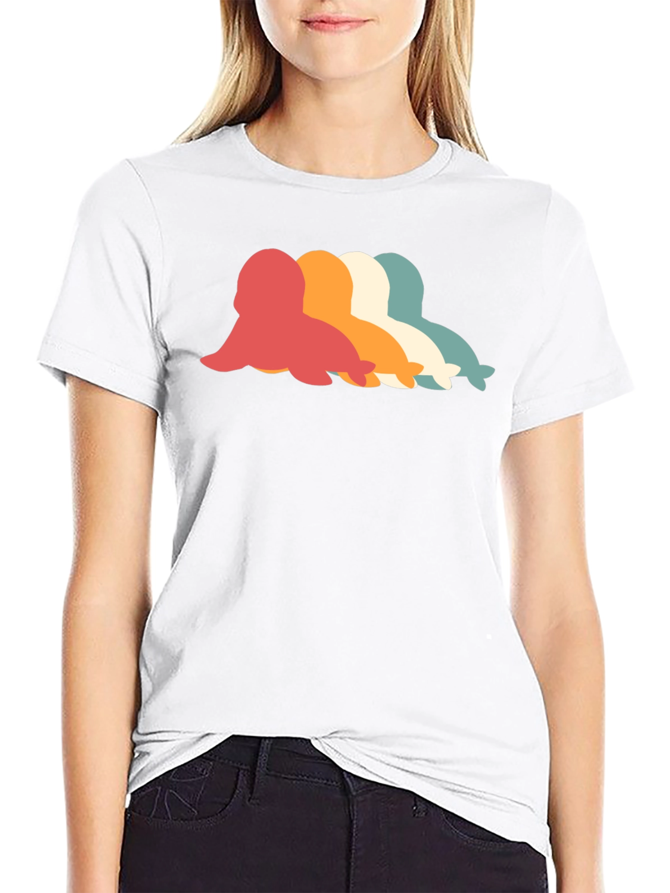 Retro Seal Graphic T-Shirt - Classic Black Tee