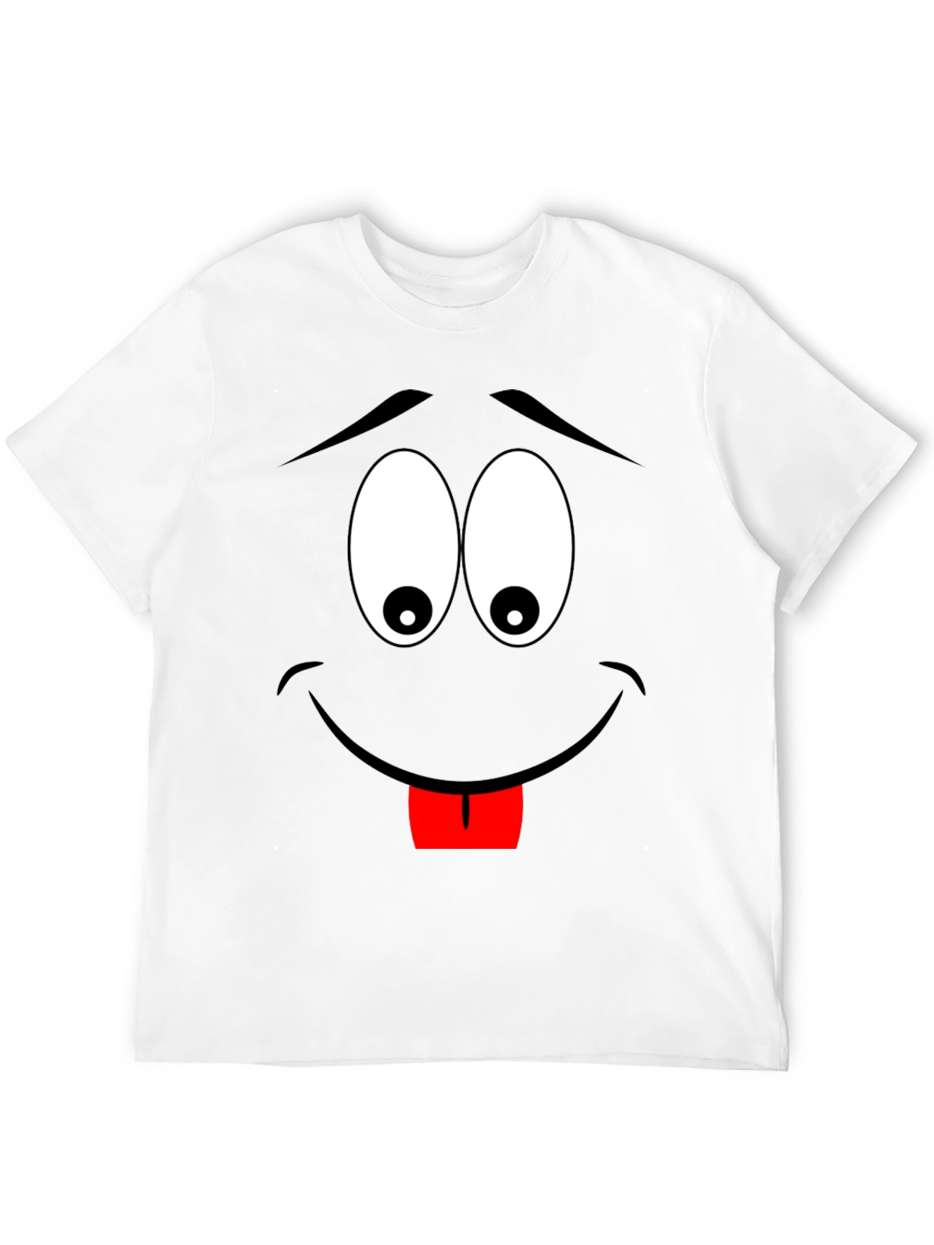 Cartoon Face Black T-Shirt