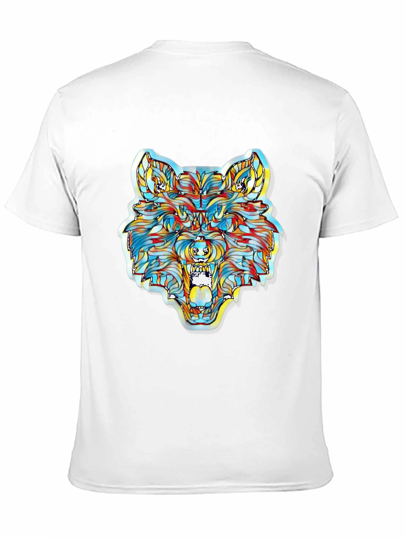 Vibrant Wolf Graphic T-Shirt - Unique Artistic Design