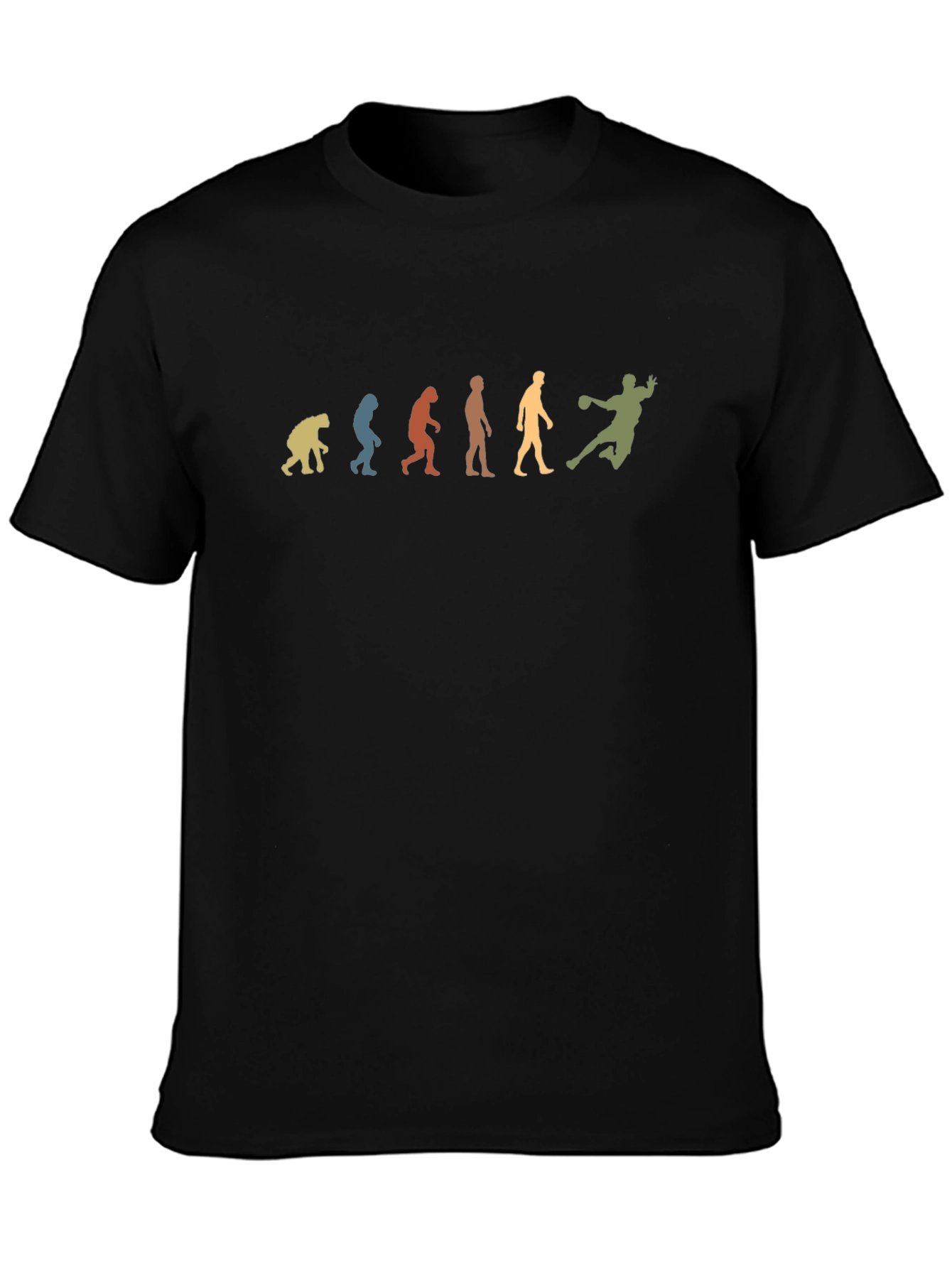Evolution of Handball T-Shirt - Black Cotton Tee
