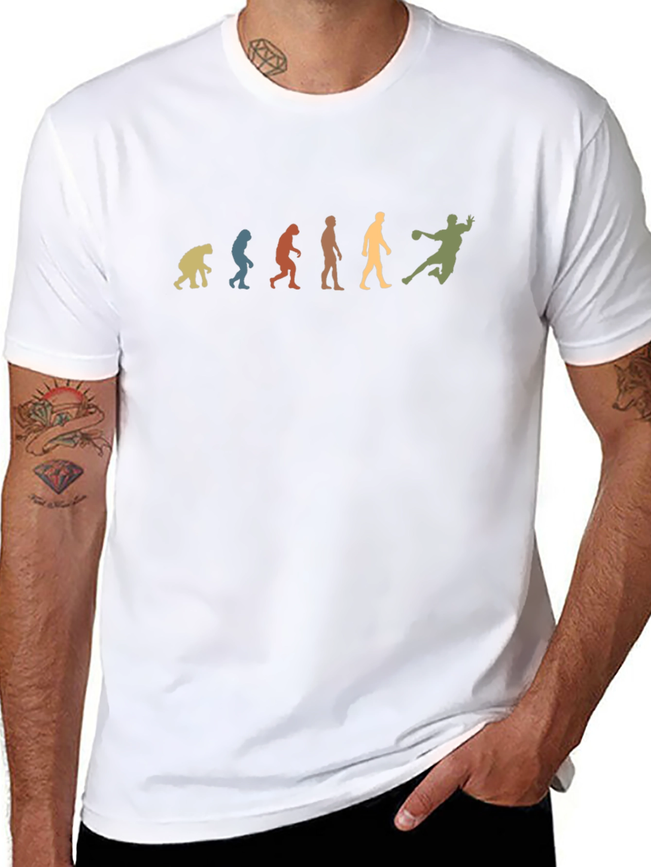 Evolution of Handball T-Shirt - Black Cotton Tee