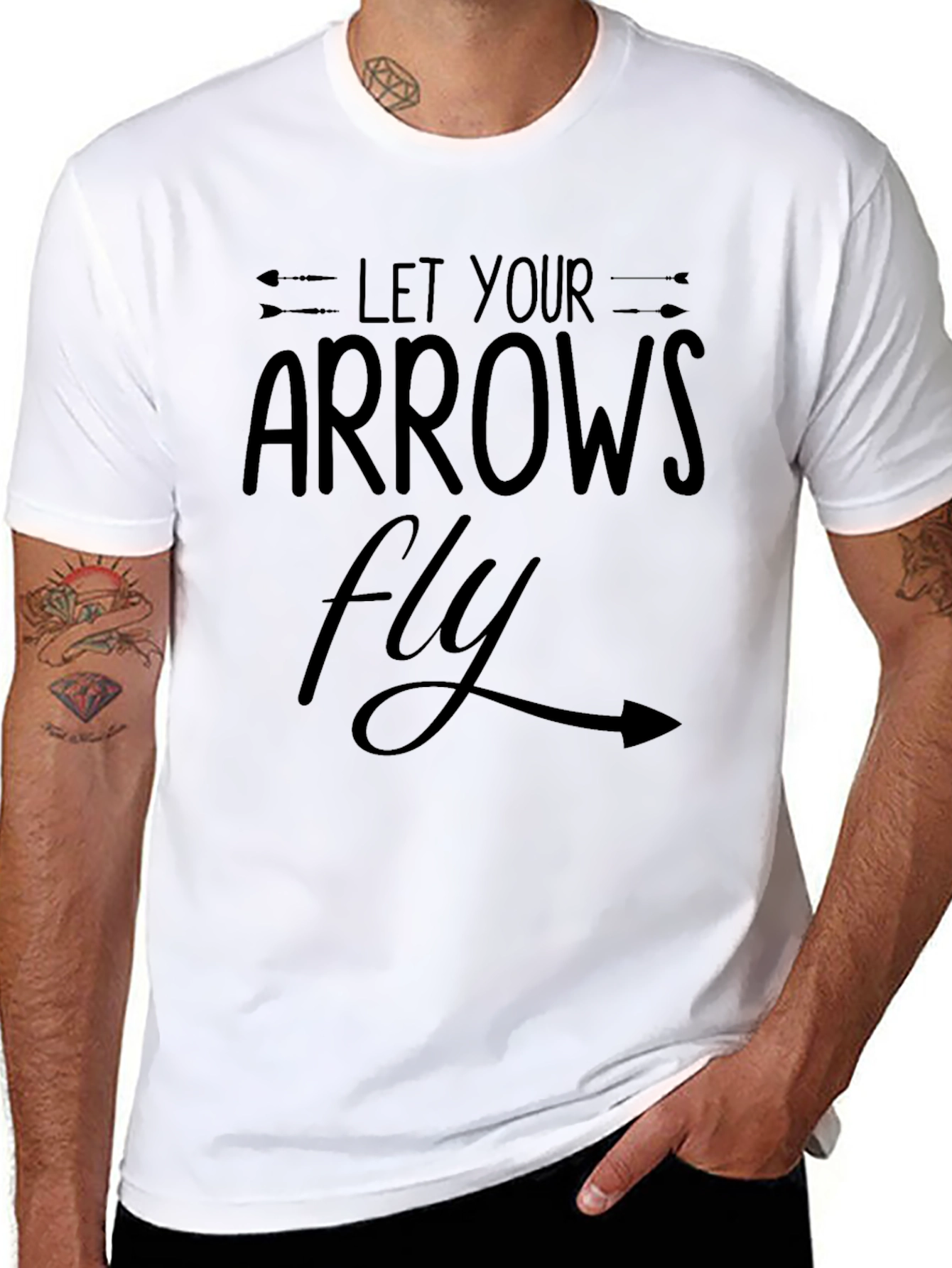 Let Your Arrows Fly Black T-Shirt