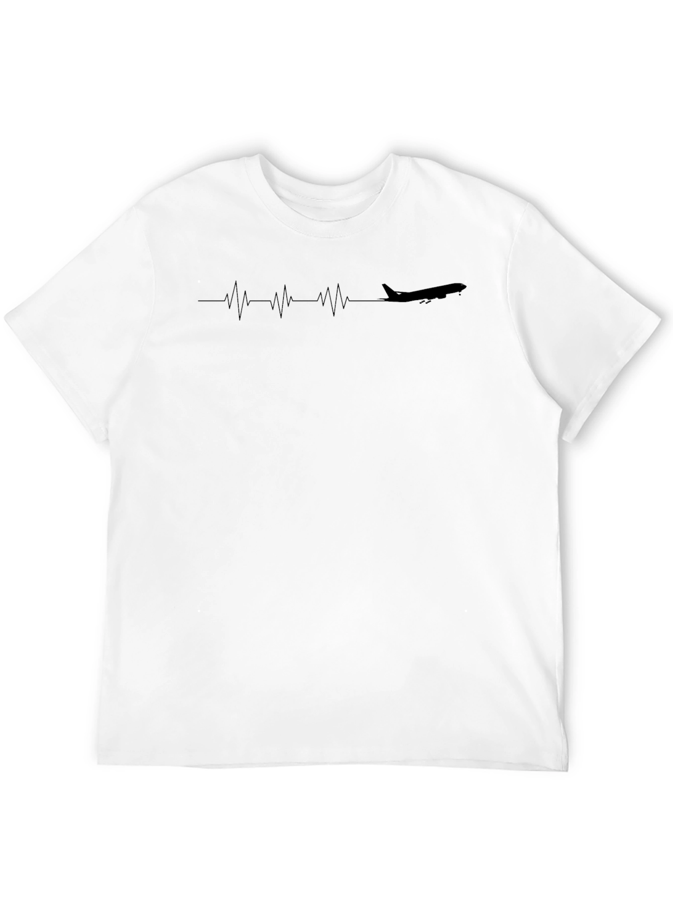Airplane Heartbeat T-Shirt - Aviation Enthusiast Tee