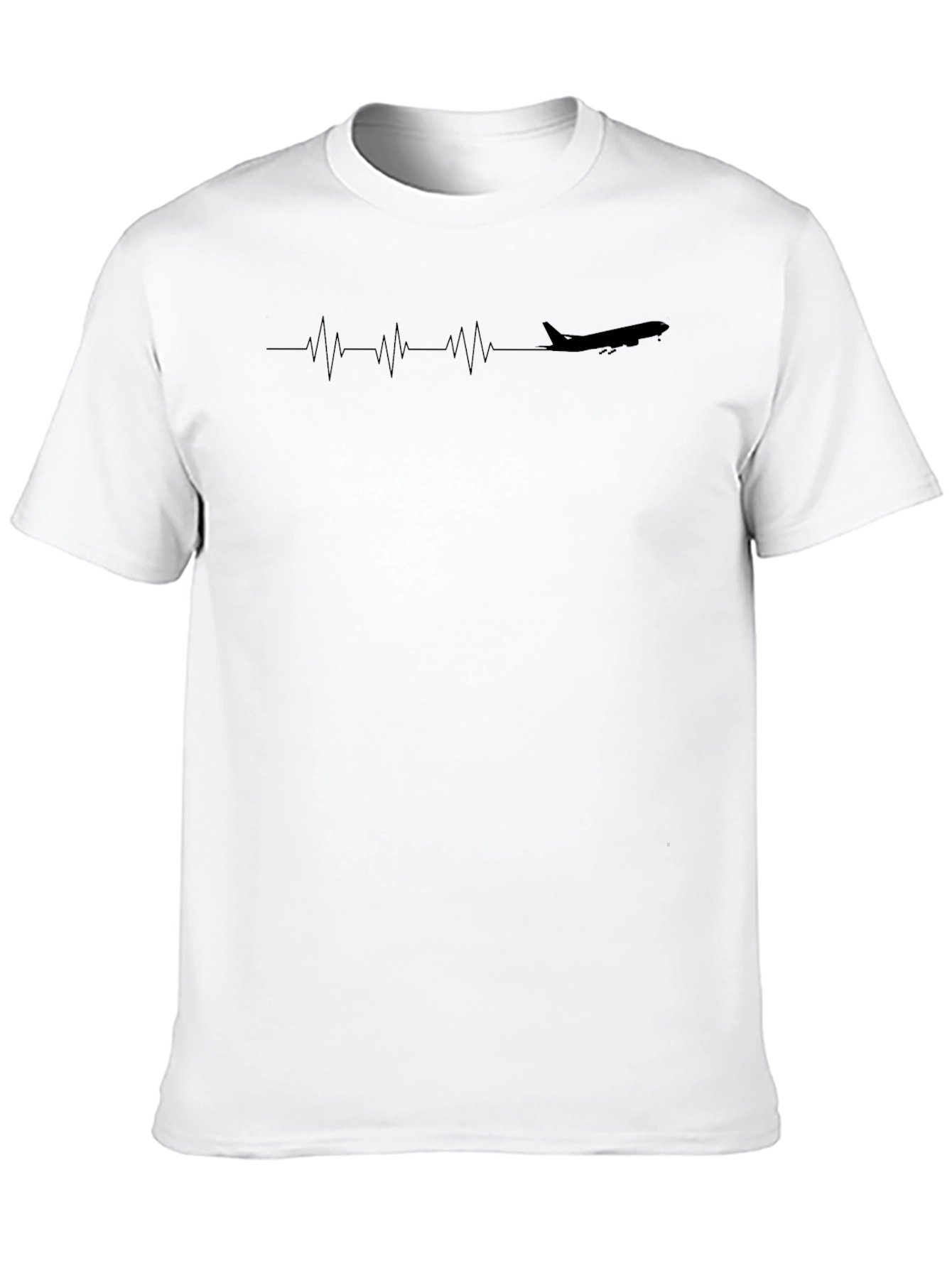 Airplane Heartbeat T-Shirt - Aviation Enthusiast Tee