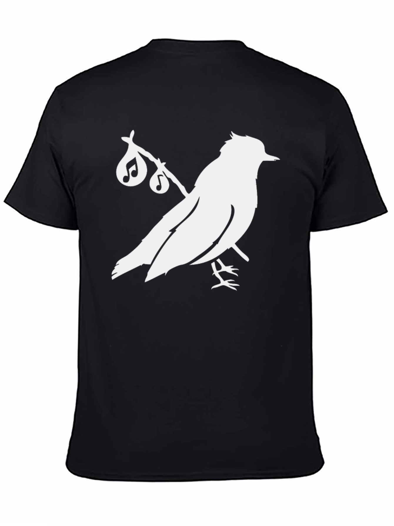 Bird Song T-Shirt - Black Cotton Graphic Tee
