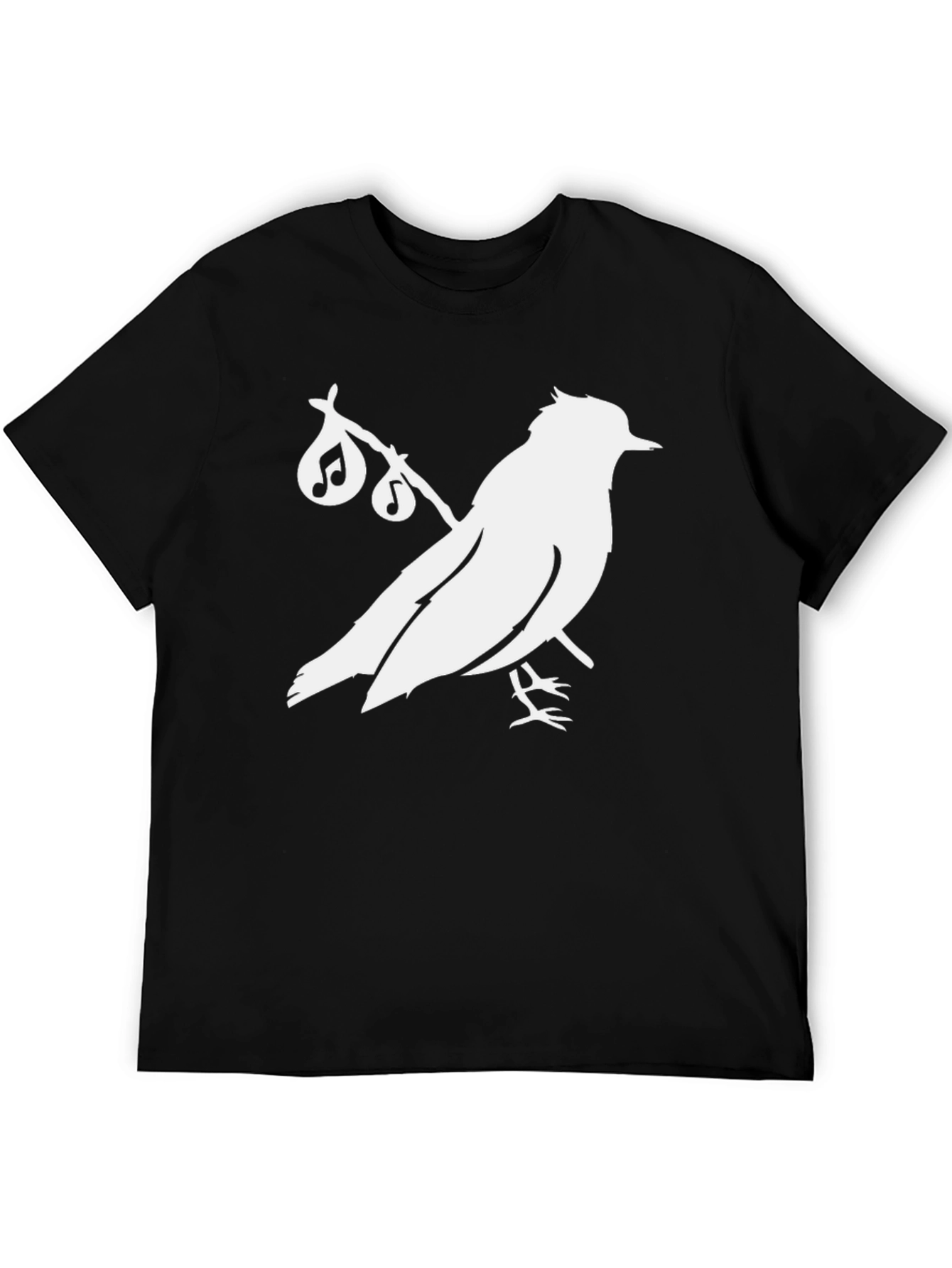 Bird Song T-Shirt - Black Cotton Graphic Tee