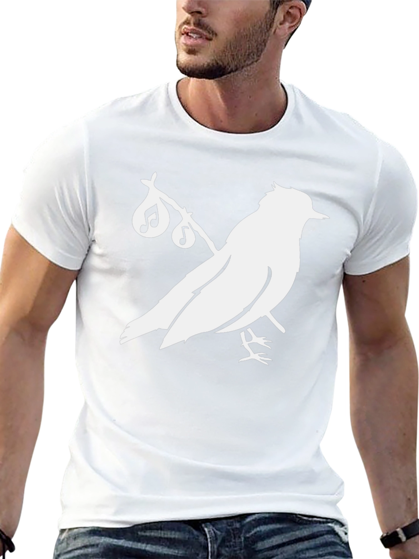 Bird Song T-Shirt - Black Cotton Graphic Tee