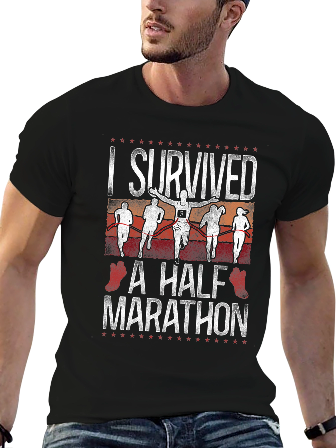 I Survived a Half Marathon Graphic Tee