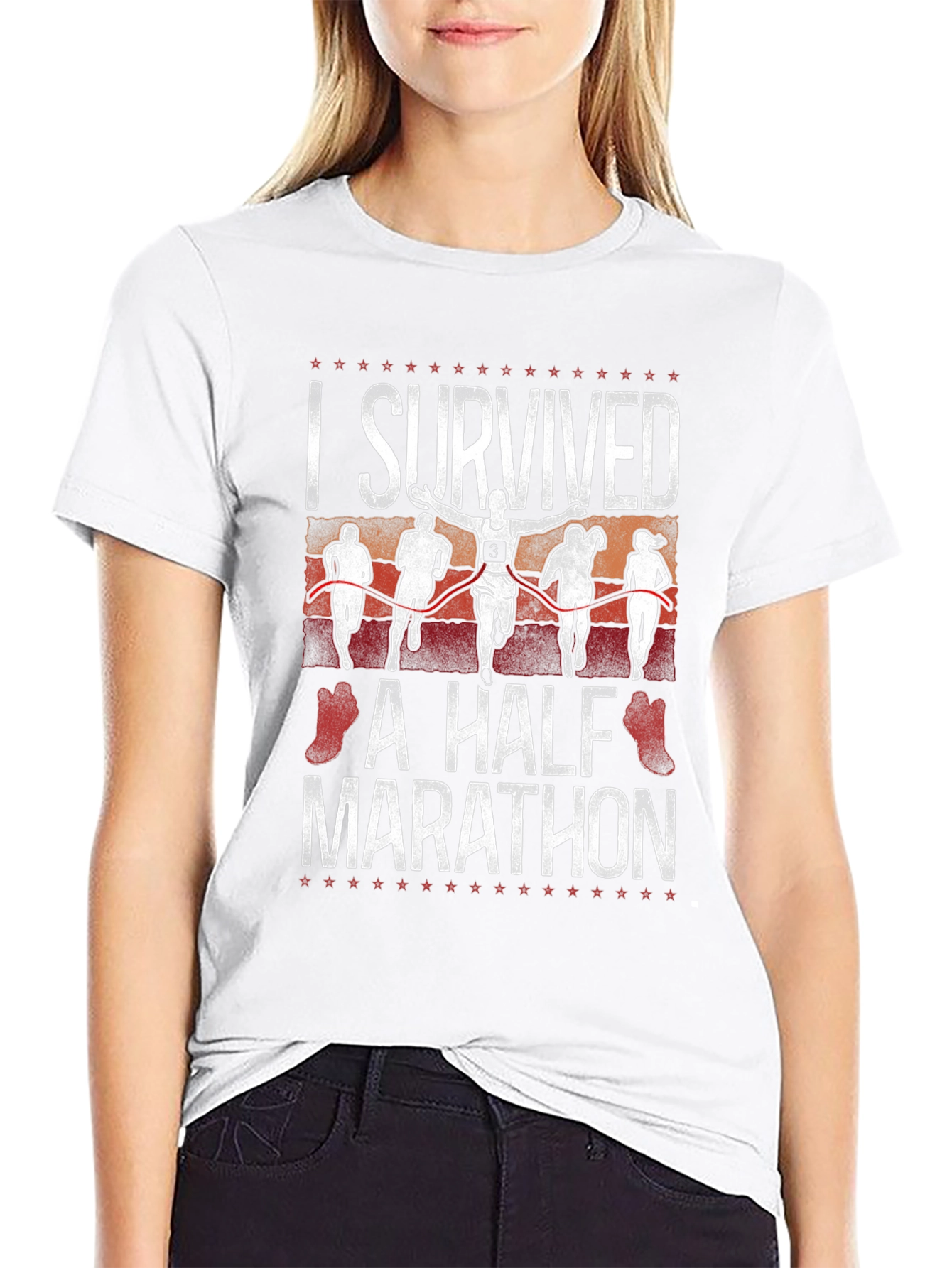 I Survived a Half Marathon Graphic Tee