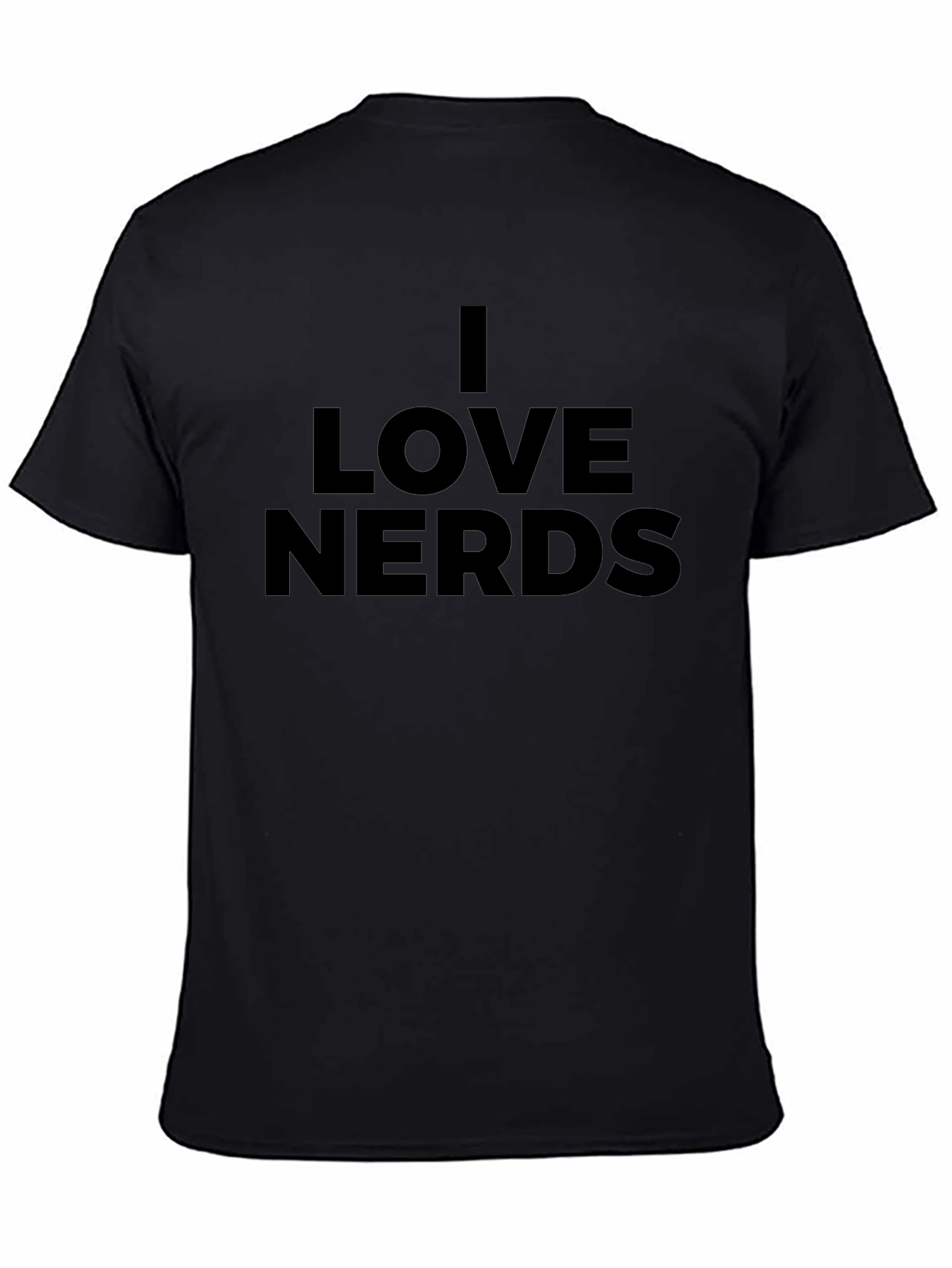 I Love Nerds Graphic T-Shirt - Black