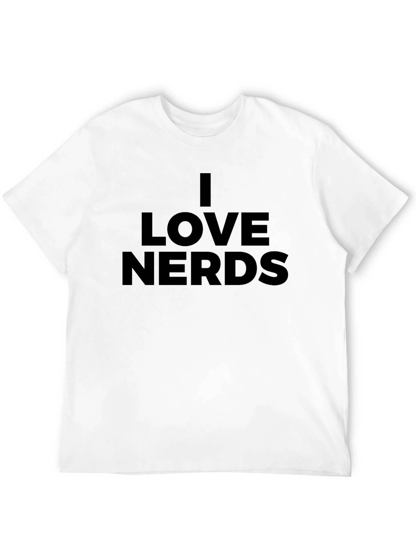 I Love Nerds Graphic T-Shirt - Black